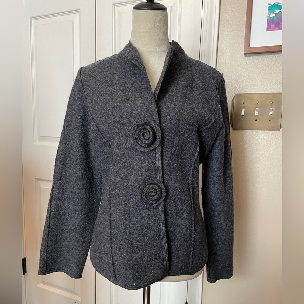 NTCO Nomadic Traders 100% Wool Grey Jacket Small